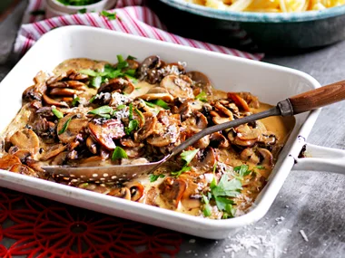 Mixed mushroom pasta