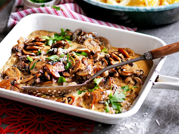 Mixed mushroom pasta