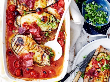 Pork parmigiana bake