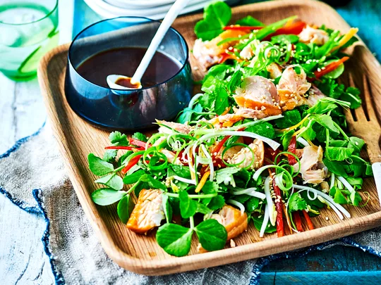 hot smoked salmon salad recipe