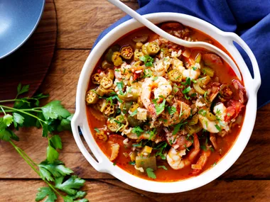 Prawn and chorizo gumbo