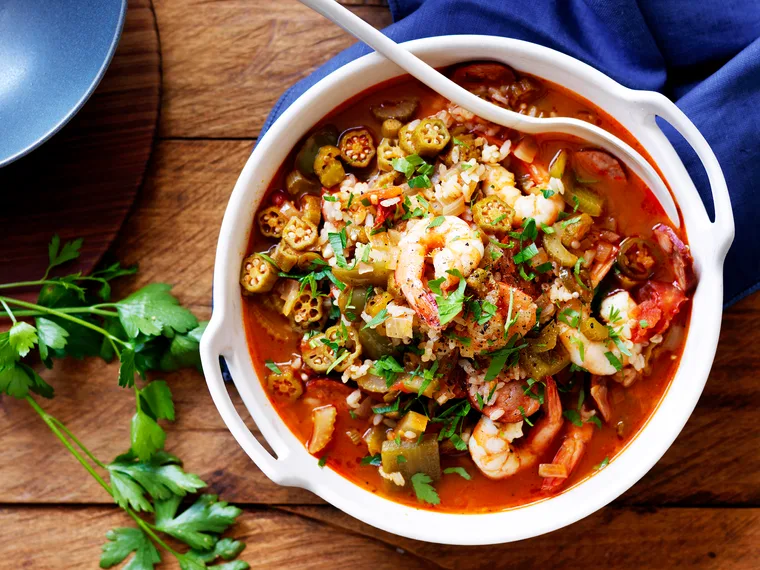 Prawn and chorizo gumbo