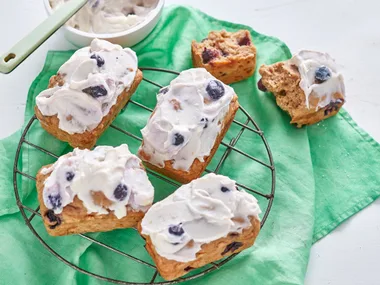 Mini blueberry and banana bread loaves