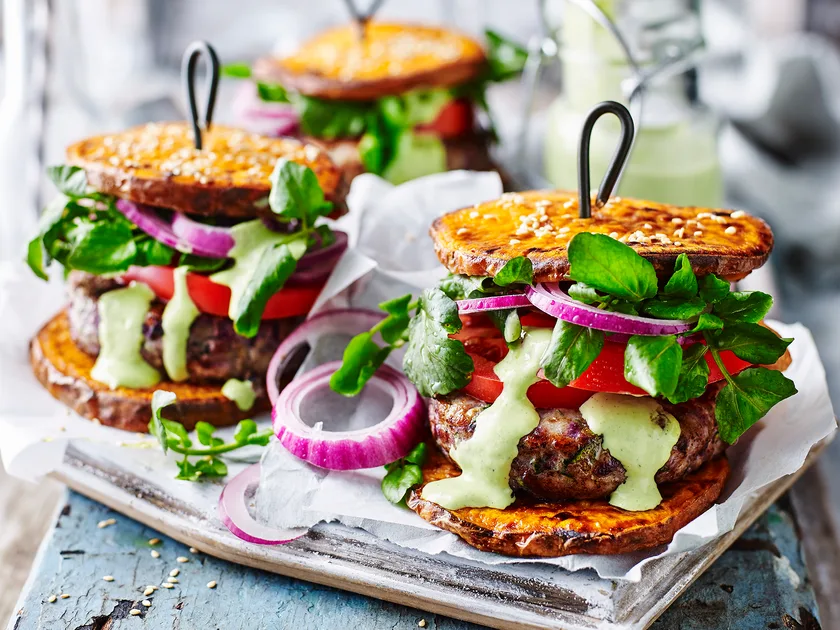 Healthy kumara and turkey burgers | Women's Weekly Food