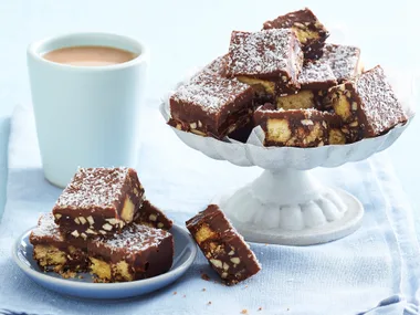 Chocolate hedgehog slice with ganache