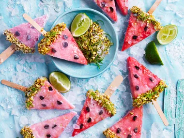 Frozen watermelon margarita wedges