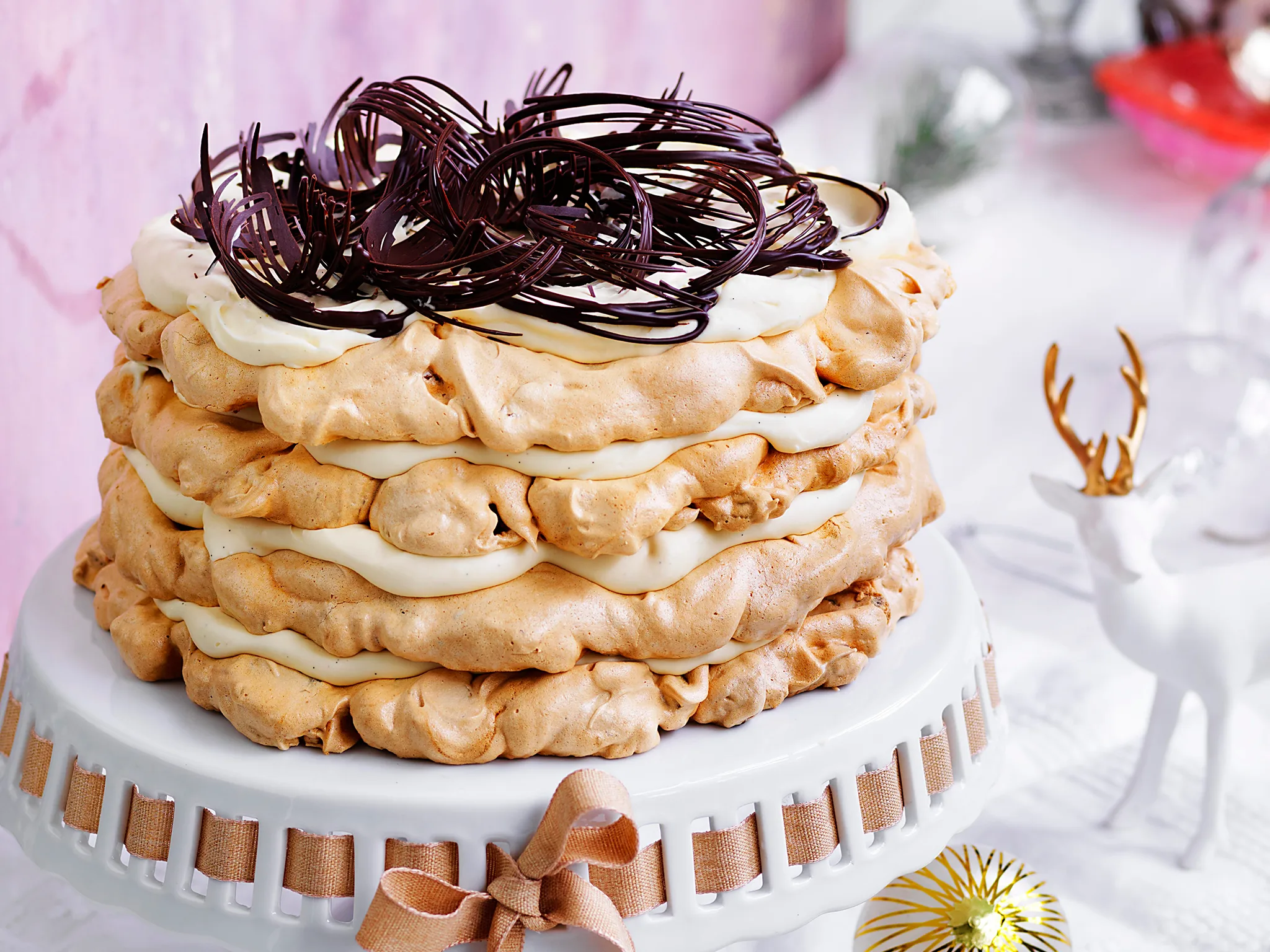 Chocolate, date and brandy torte