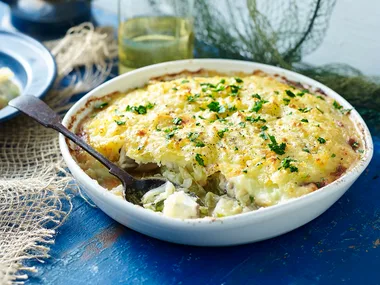 Barramundi and potato pie