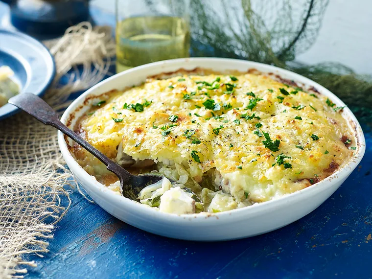 Barramundi and potato pie