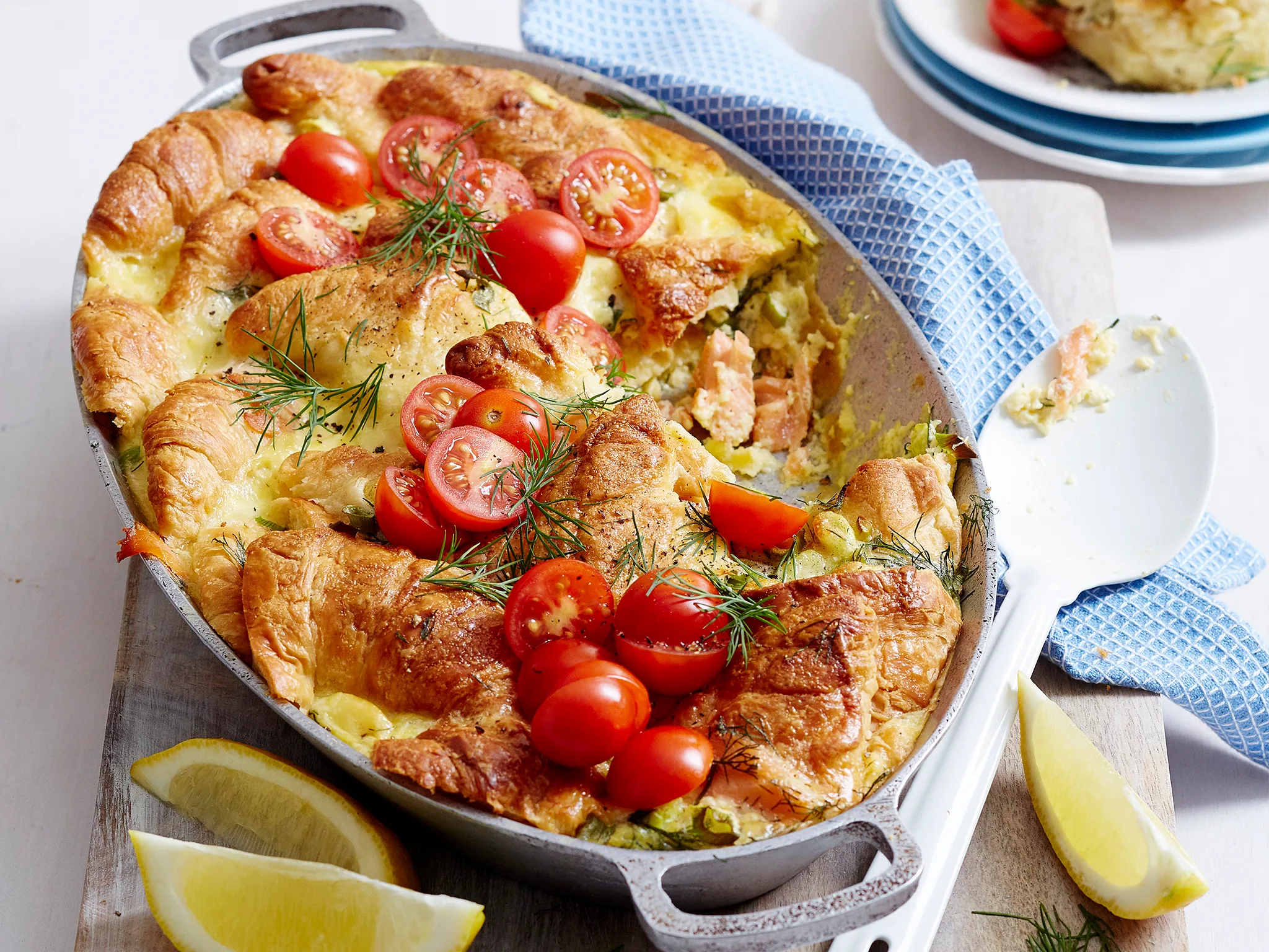 Croissant breakfast bake