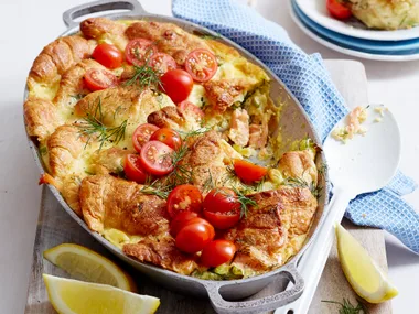 Croissant breakfast bake