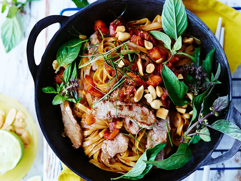 Thai spicy lamb and noodle stir-fry | Women's Weekly Food