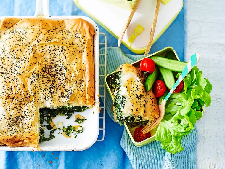 ricotta and greens slice