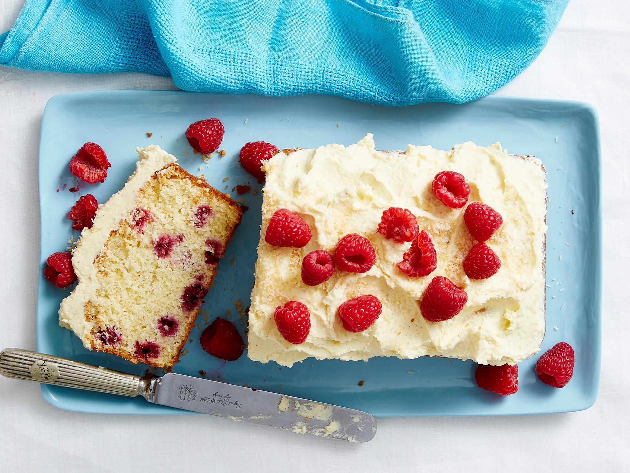 raspberry and coconut loaf