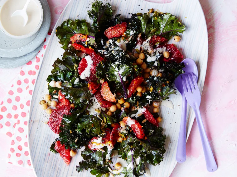 kale, orange and seed salad