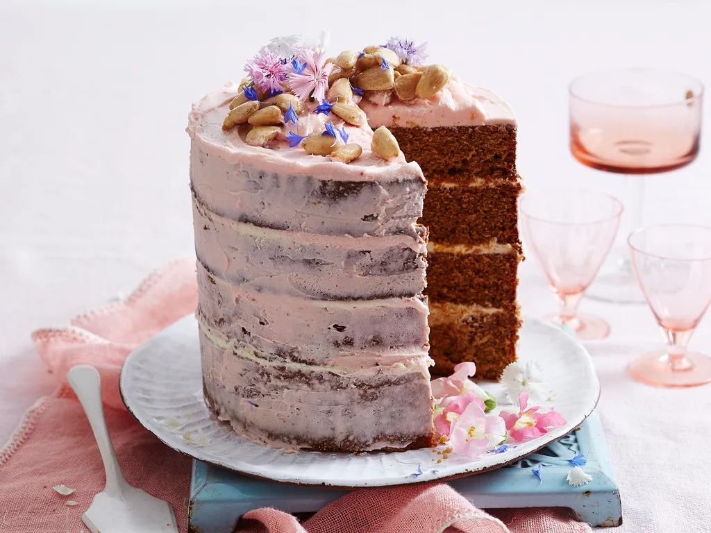 Caramel mud layer cake