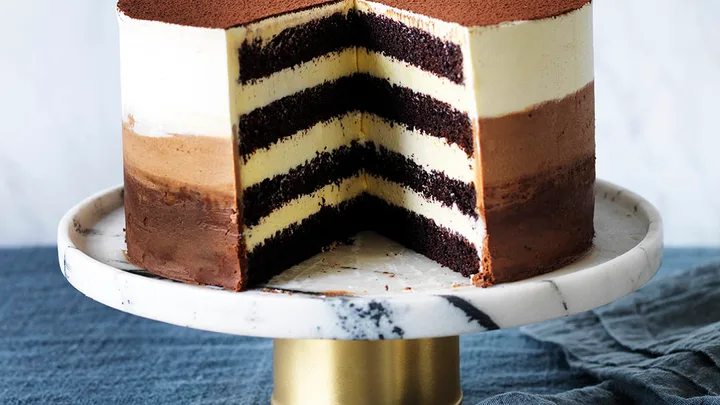 Chocolate buttermilk ombre cake