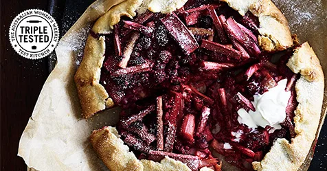 Rhubarb and raspberry crostata | Women's Weekly Food