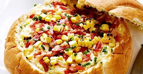 Creamed corn and bacon cob loaf | Women's Weekly Food
