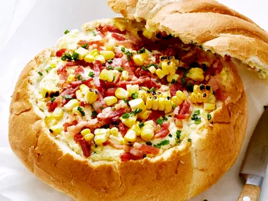 Creamed corn and bacon cob loaf