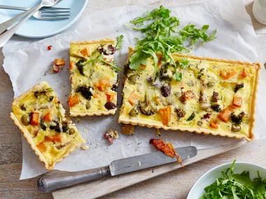 Leftover roast vegetable quiche