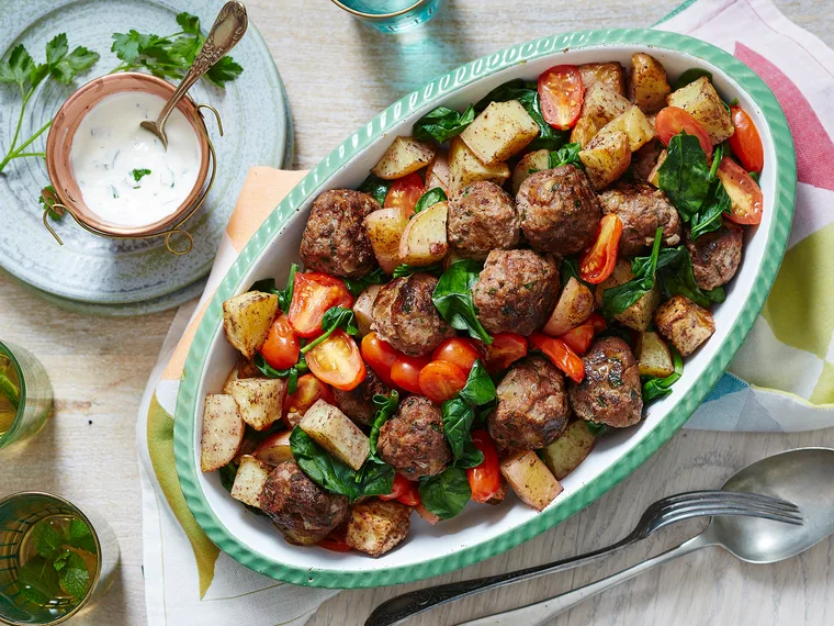 meatball and potato bake