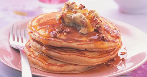Buttermilk Pancakes with Whipped Praline Butter