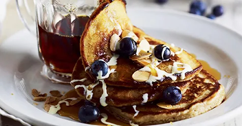 Almond, banana and blueberry pancakes | Women's Weekly Food