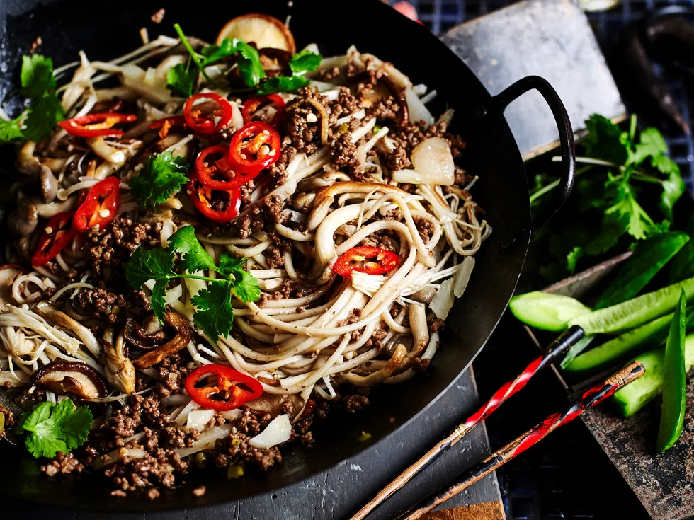 beef and mushroom stir fry