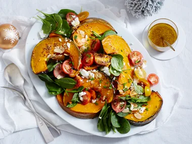 roast pumpkin and tomato salad