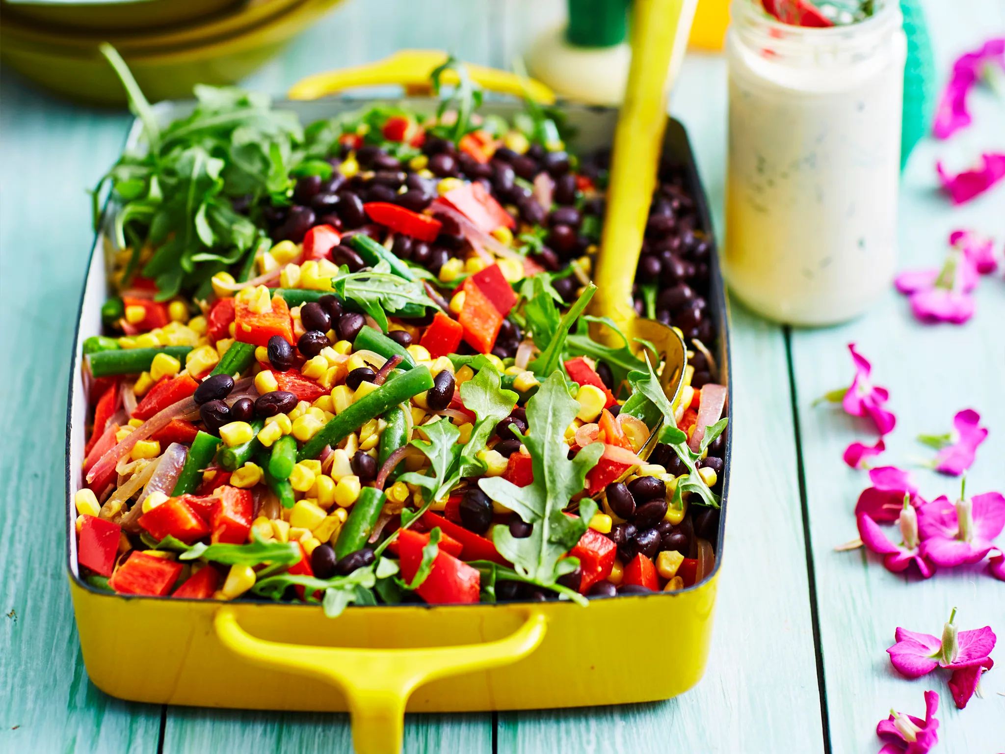 mexican corn salad with black beans