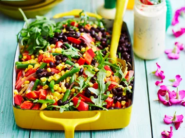 mexican corn salad with black beans