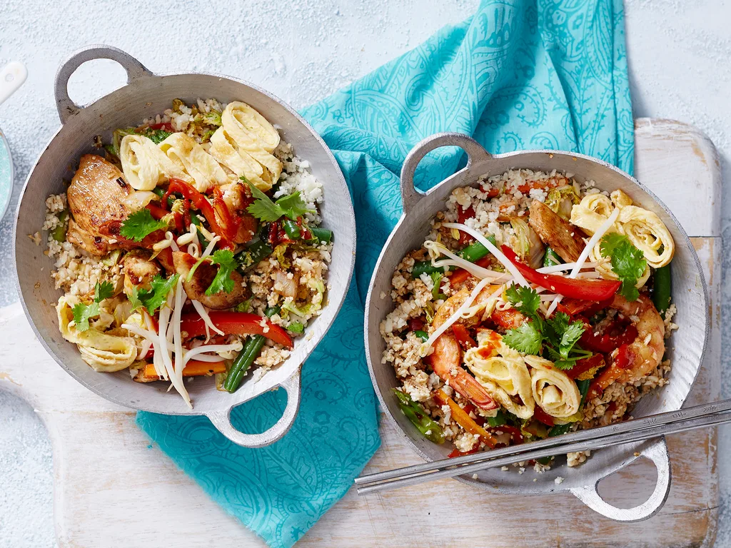 cauliflower fried rice chicken
