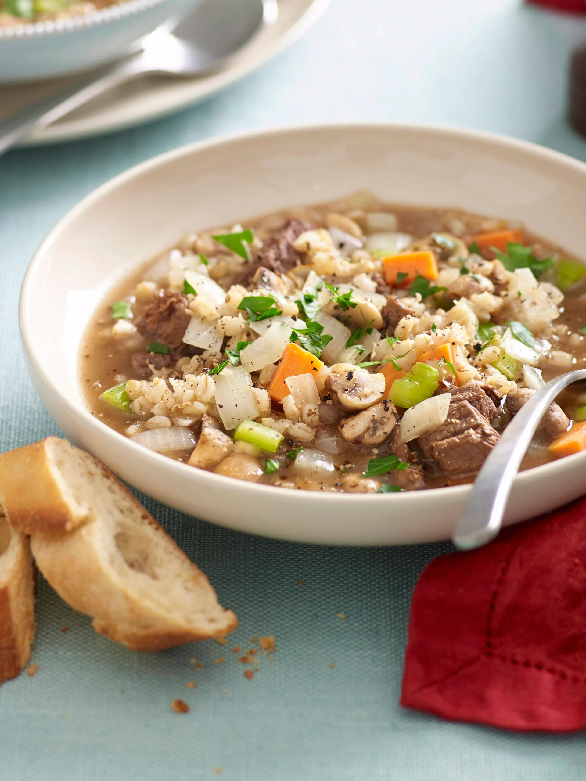 Chunky beef and vegetable soup