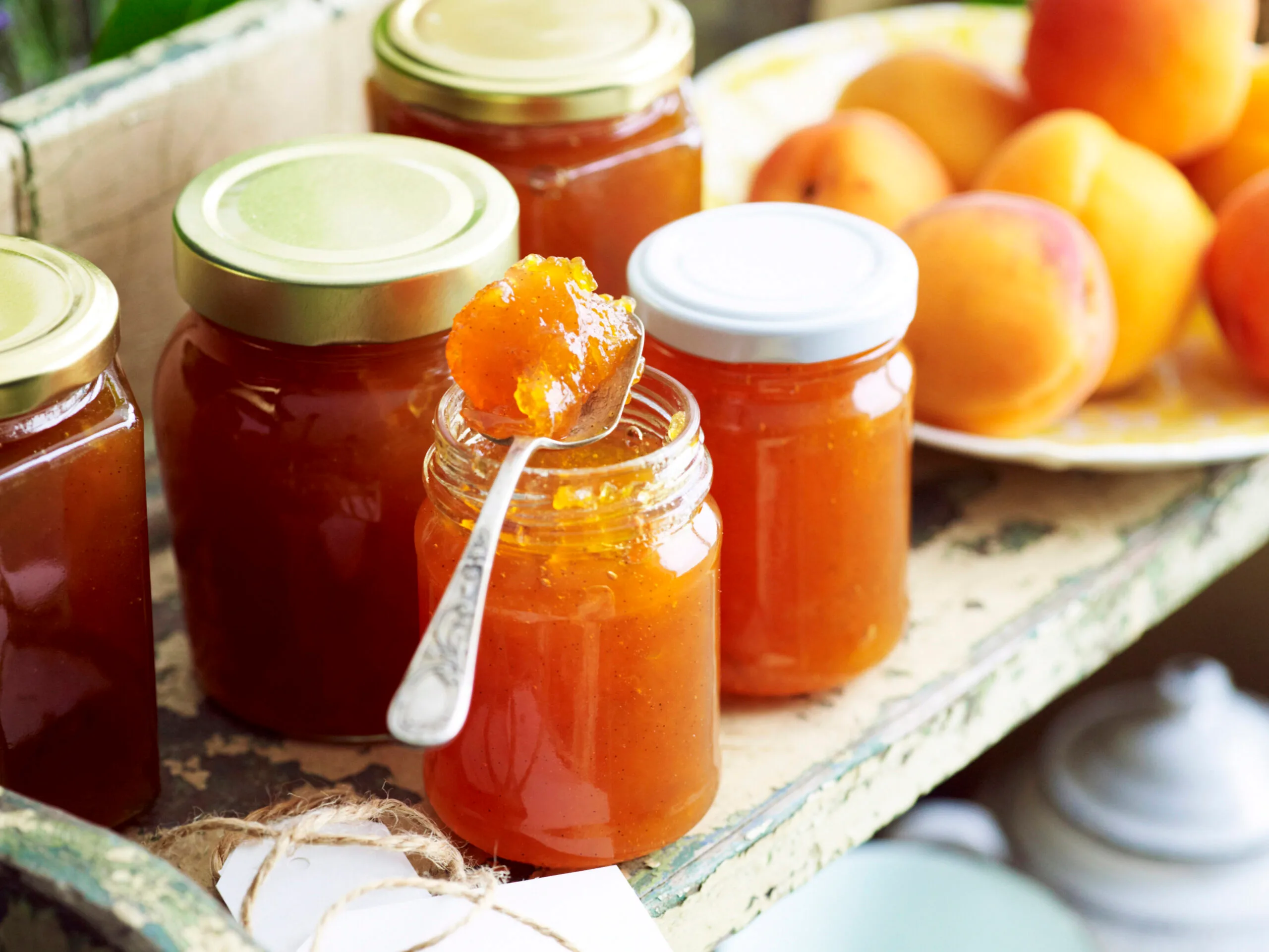 jars of apricot jam