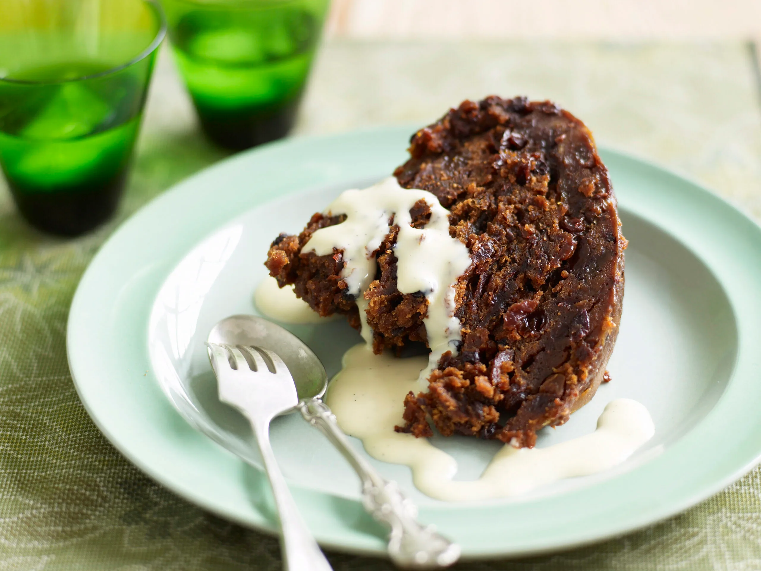 Classic boiled Christmas pudding