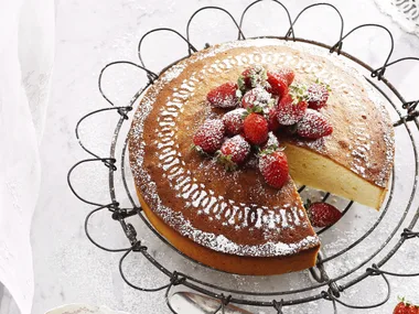 Classic lemon sour cream cake