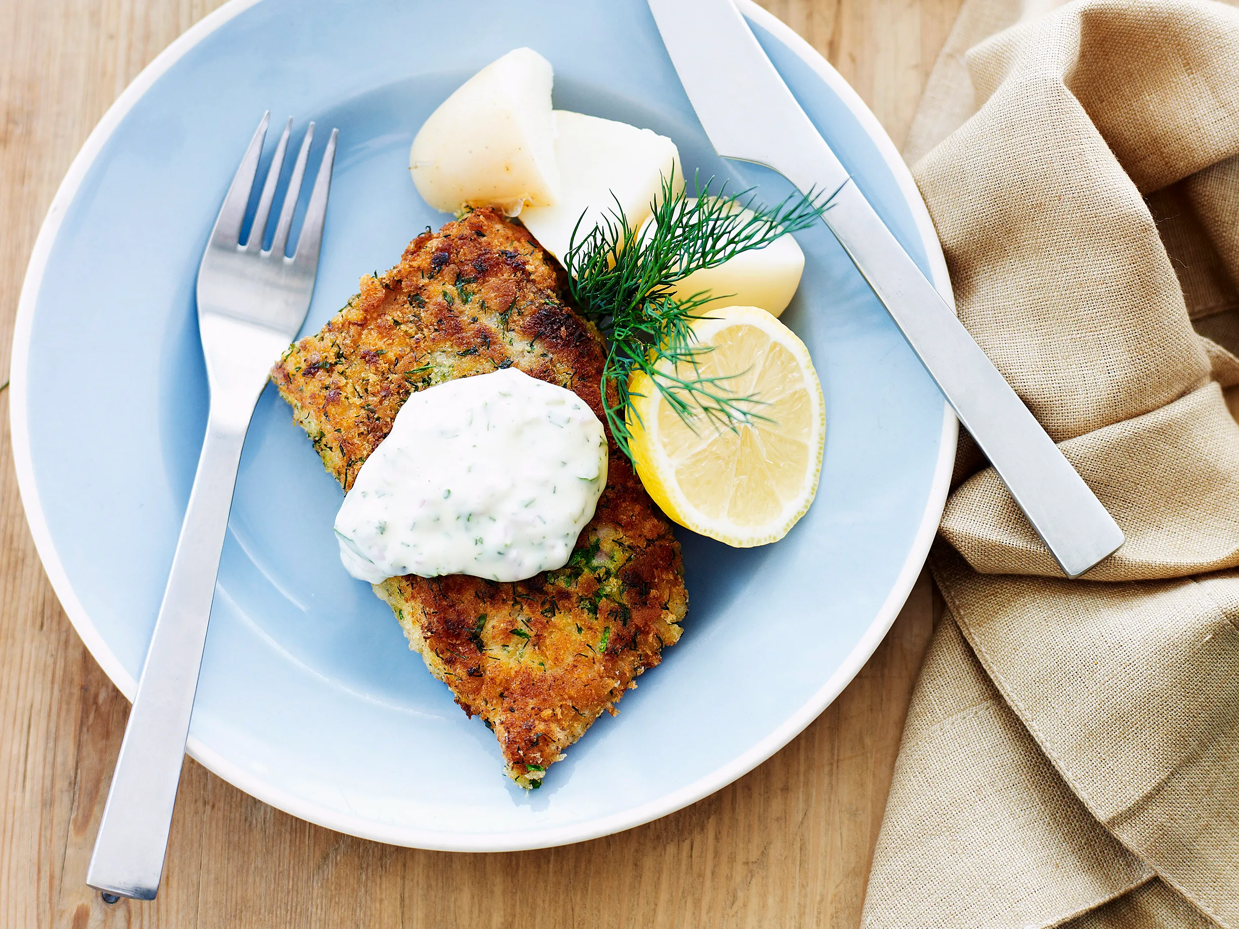 Herb crumbed fish fillets
