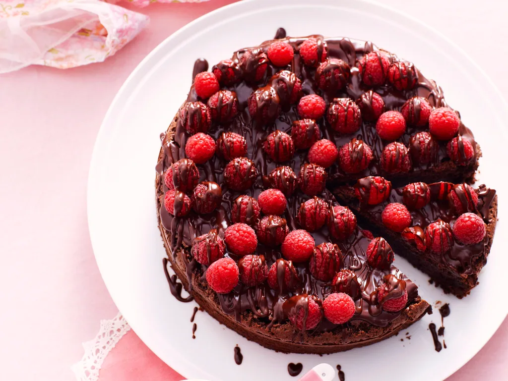 Chocolate and raspberry cake