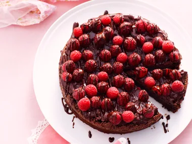 Chocolate and raspberry cake