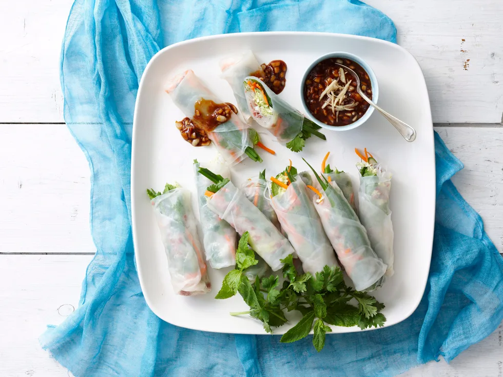 Vietnamese rice paper rolls