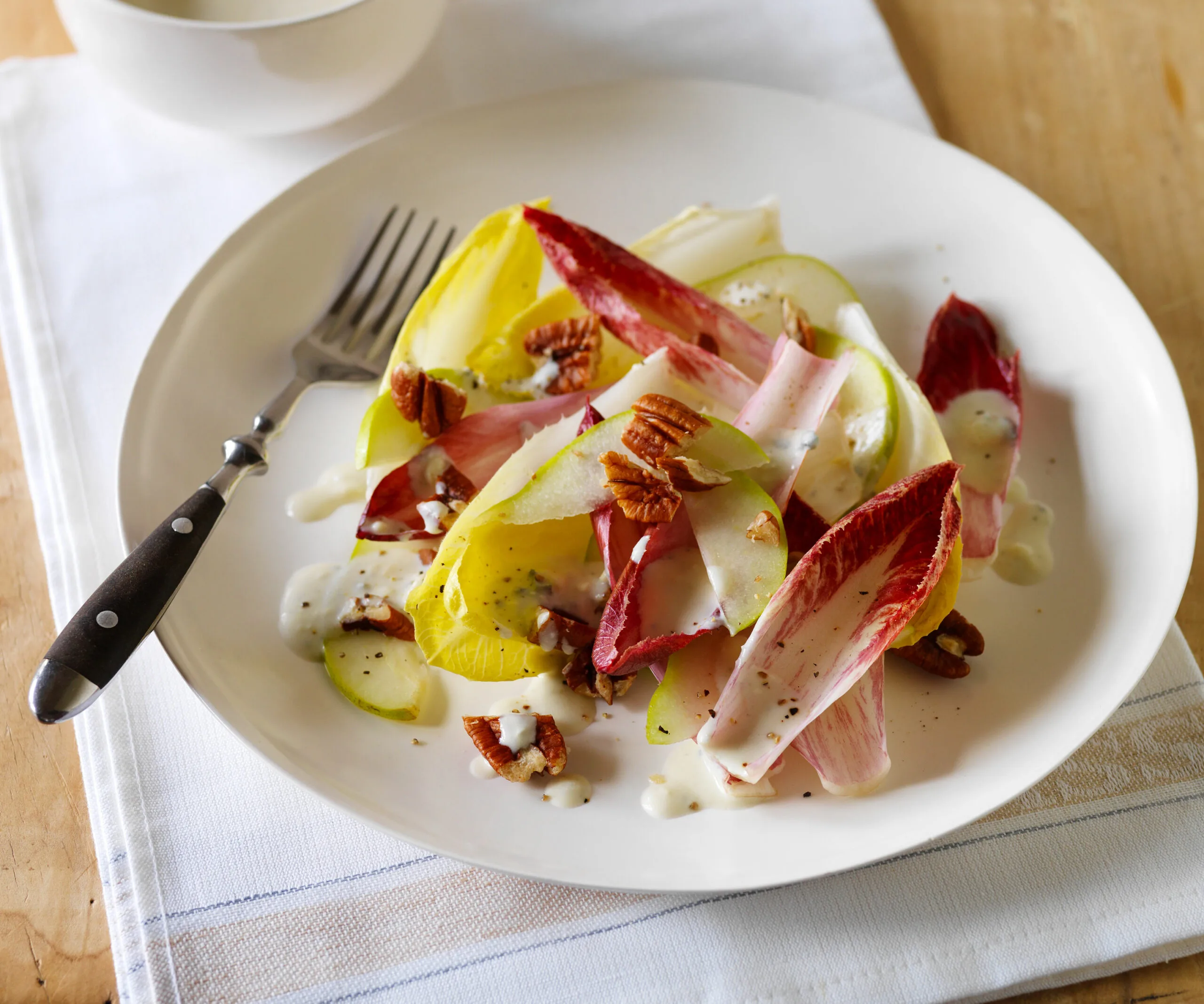 Witlof, pear and pecan salad with blue cheese dressing