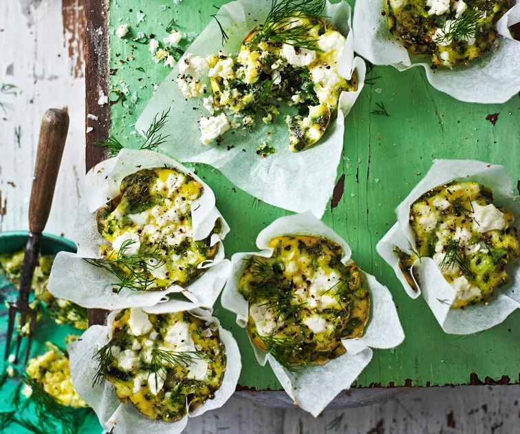 Green Power Mini Frittatas with Spinach and Feta