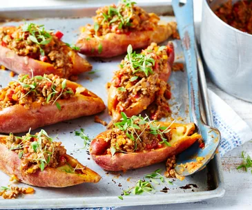 Jacket sweet potato sloppy joes
