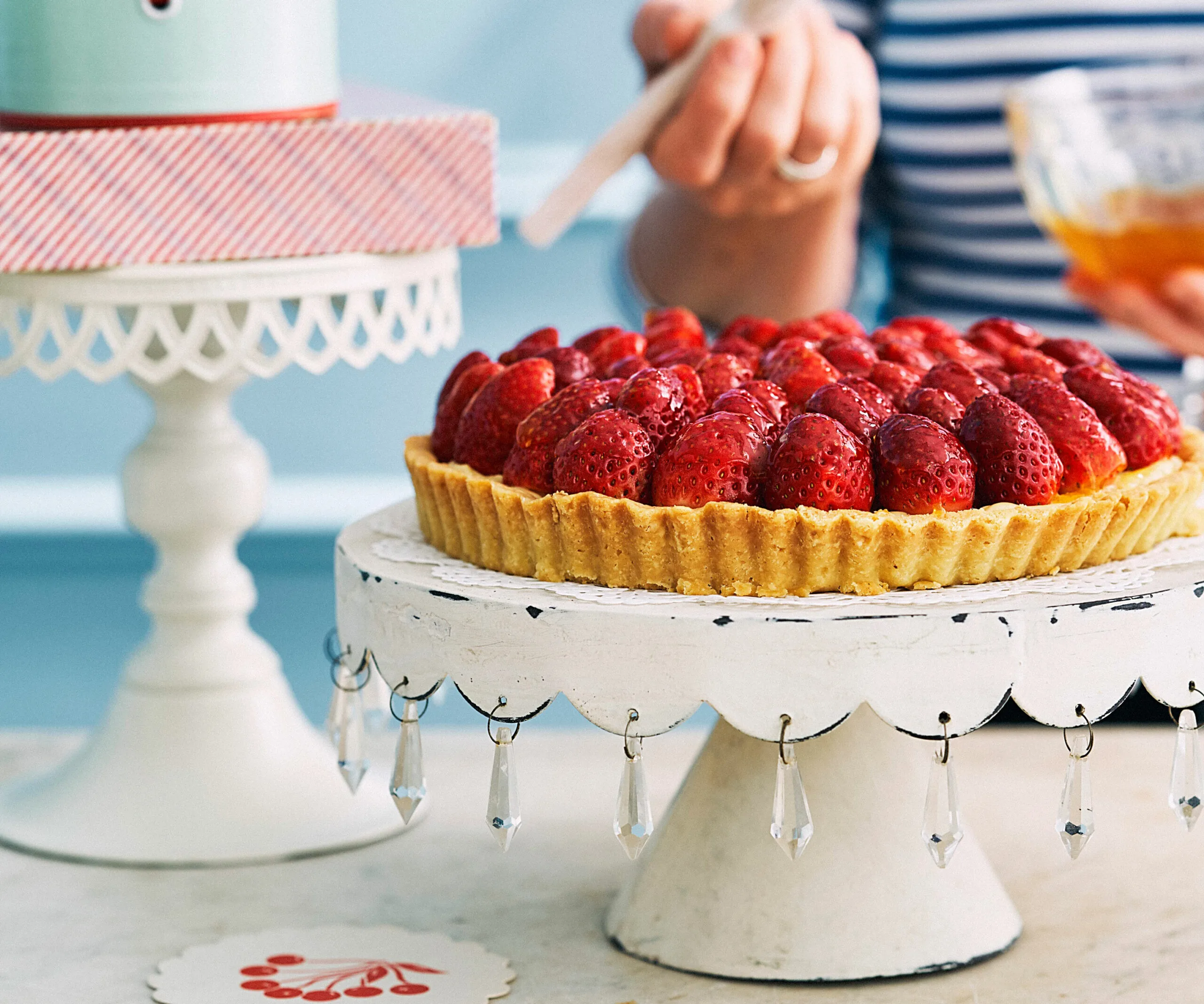 Strawberry flan
