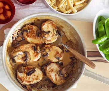 Pork medallions with mushroom sauce