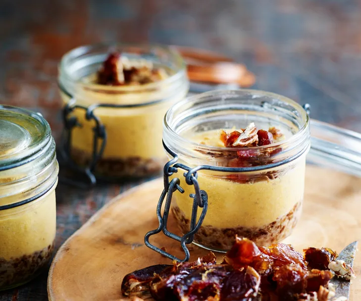 no bake pumpkin pies in jars