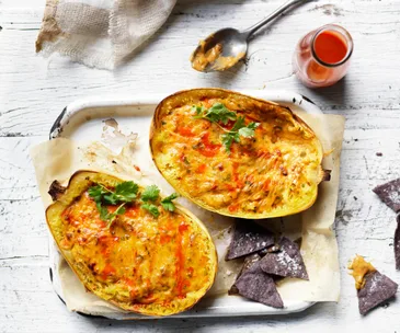 Spaghetti squash con queso