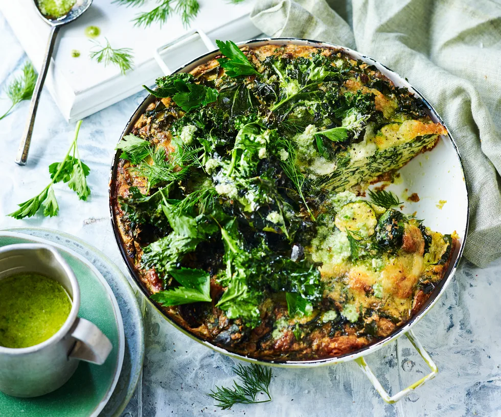 Kale and quinoa frittata