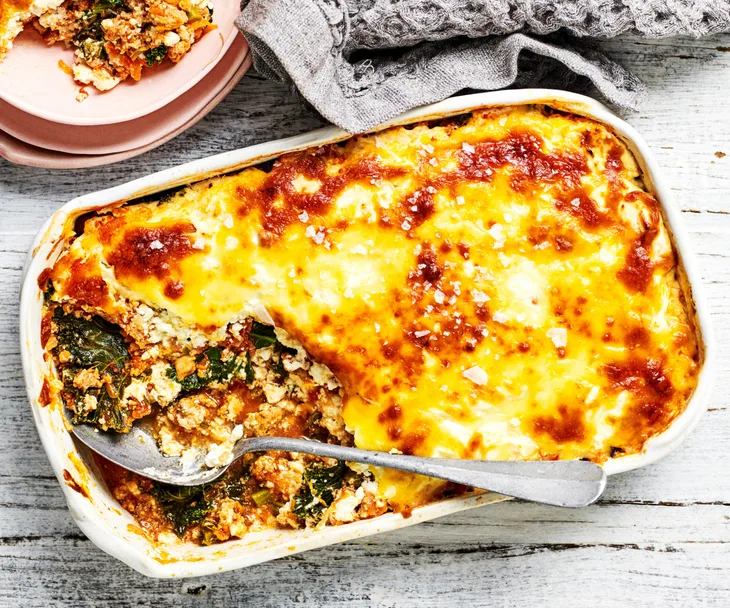 Turkey and kale lasagne recipe